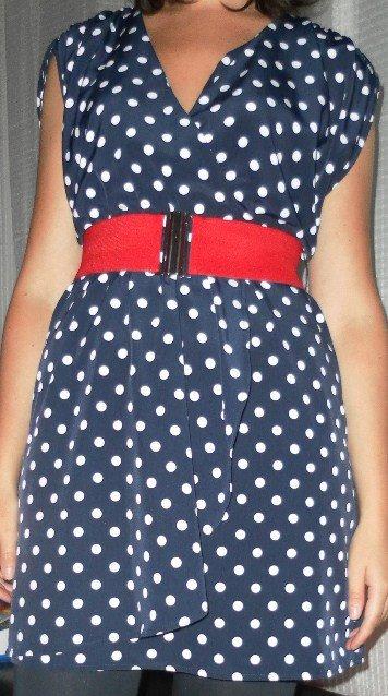 Robe rouge a pois blanc h&m