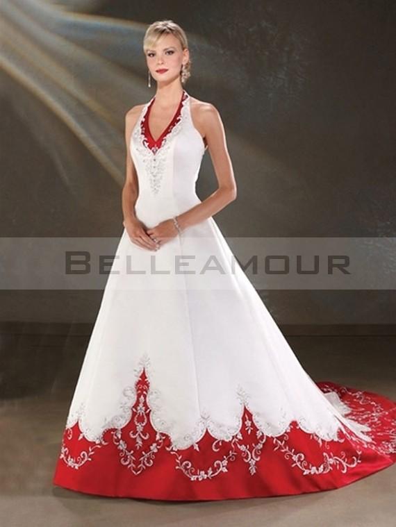 Robe rouge blanche