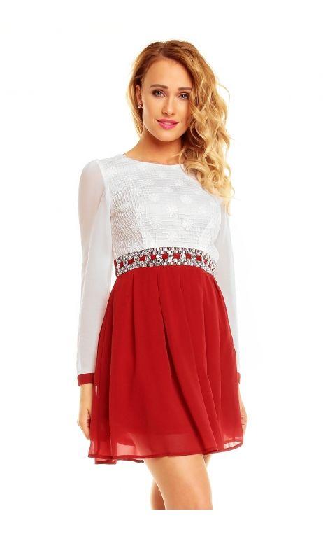 Robe rouge blanche