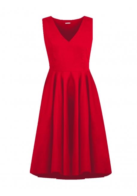 Robe rouge cintrée