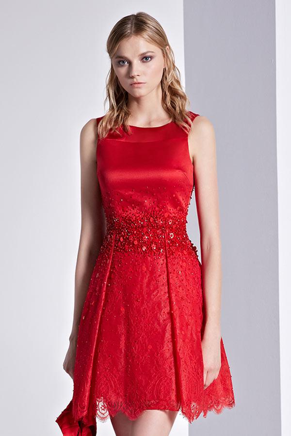 Robe rouge courte pour mariage