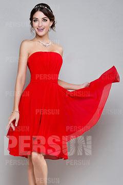 Robe rouge courte pour mariage