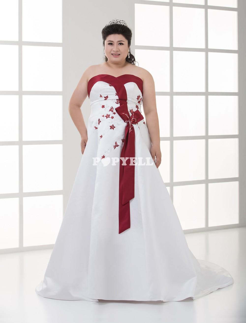 Robe rouge et blanche pour mariage