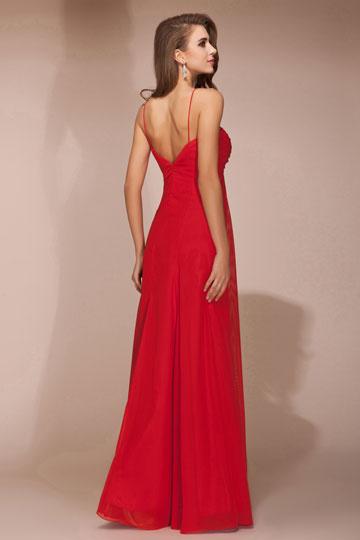 Robe rouge fine bretelle