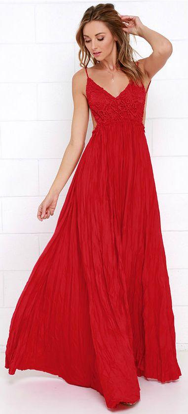 Robe rouge fluide