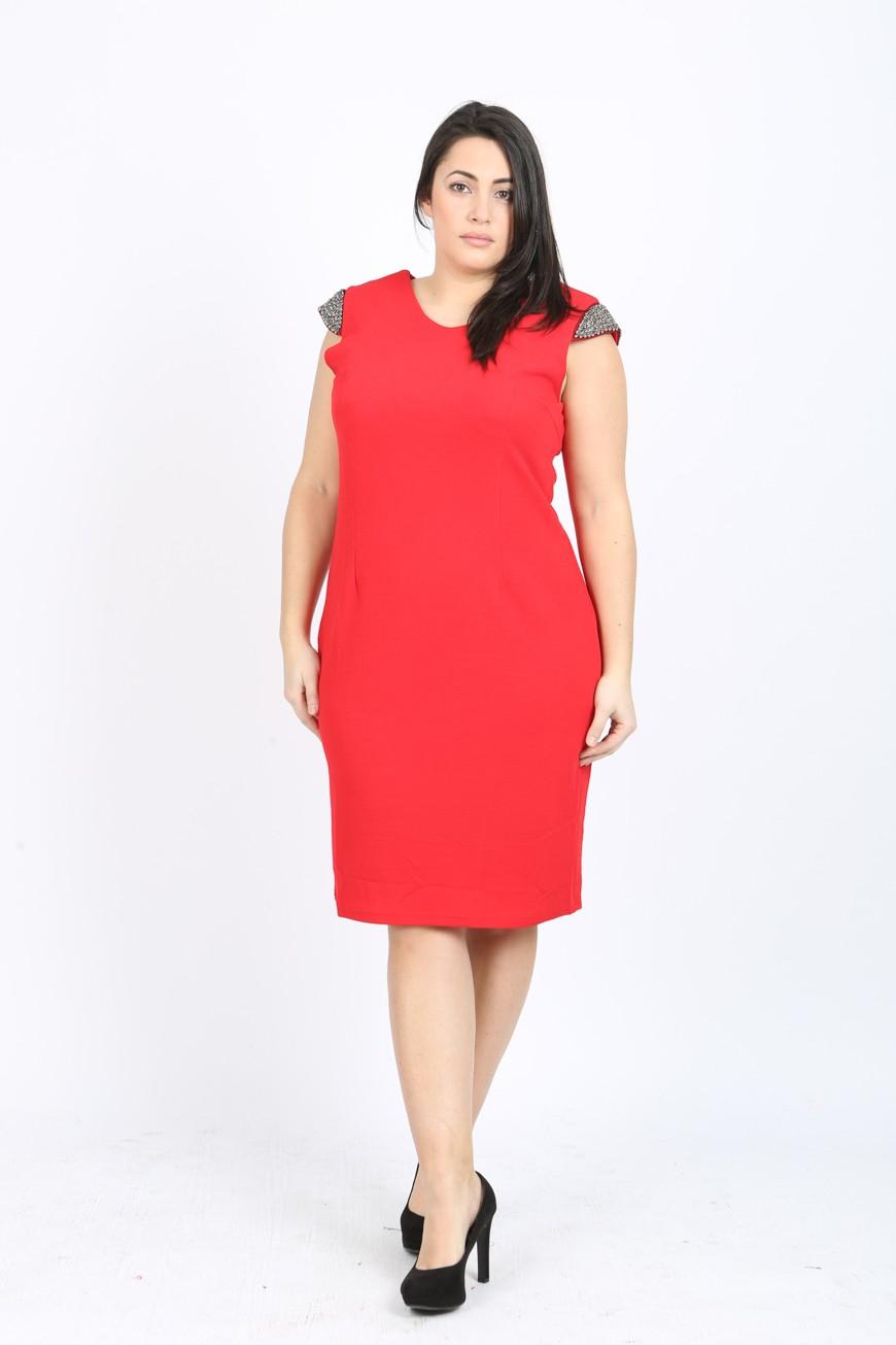 Robe rouge grande taille