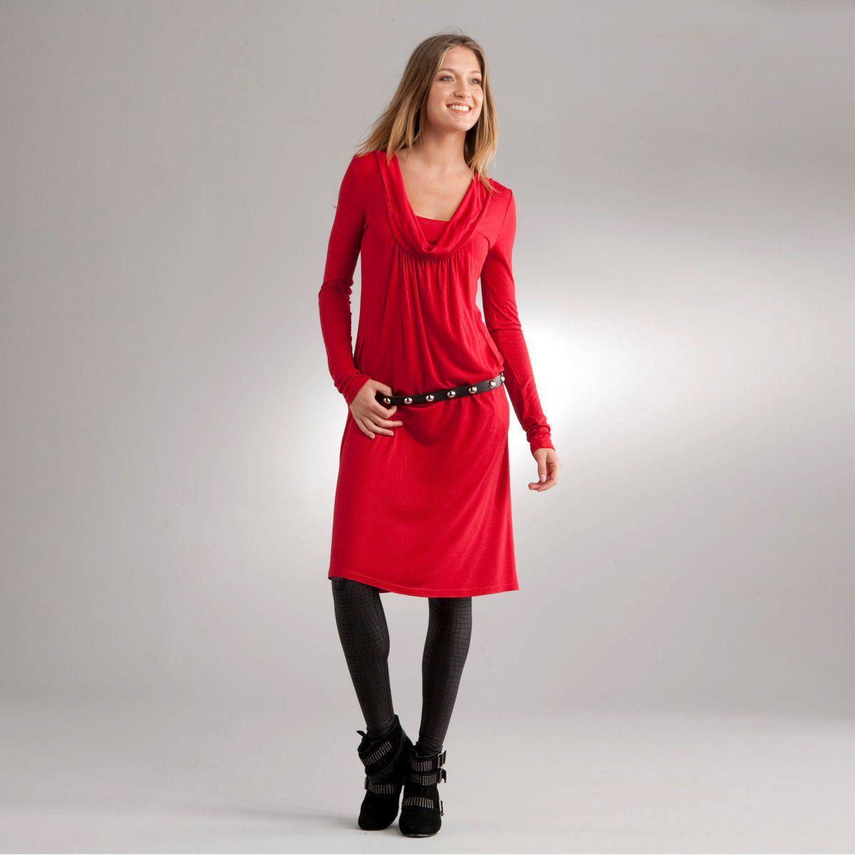 Robe rouge hiver