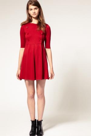 Robe rouge hiver