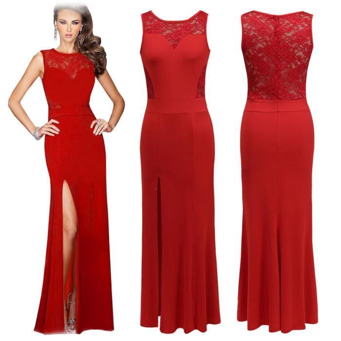 Robe rouge longue sexy