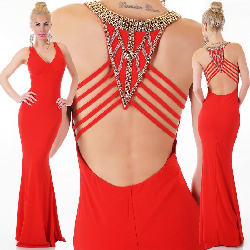 Robe rouge longue sexy