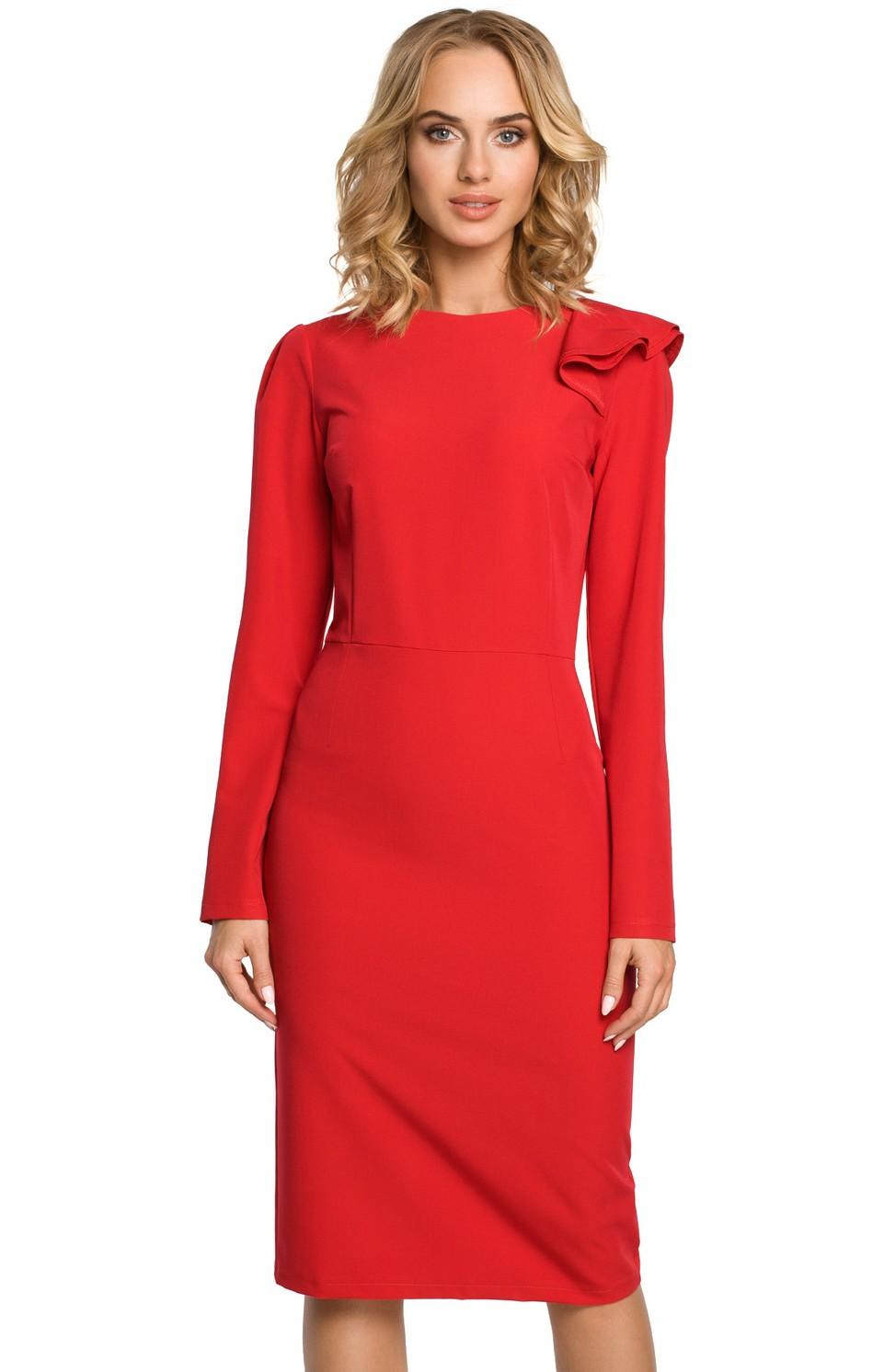 Robe rouge manche longue