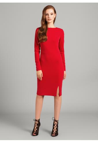 Robe rouge manche
