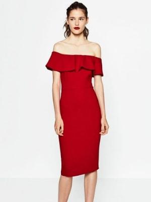 Robe rouge soirée zara