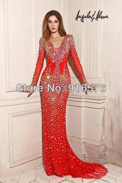 Robe rouge strass