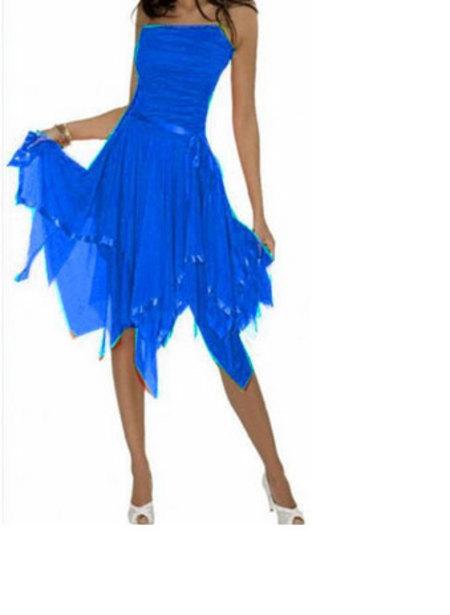 Robe salsa bleu