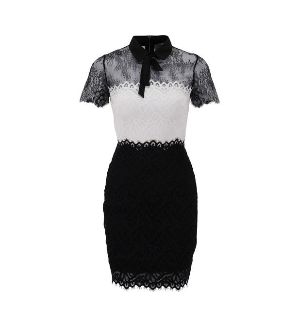 Robe sandro noir et blanche