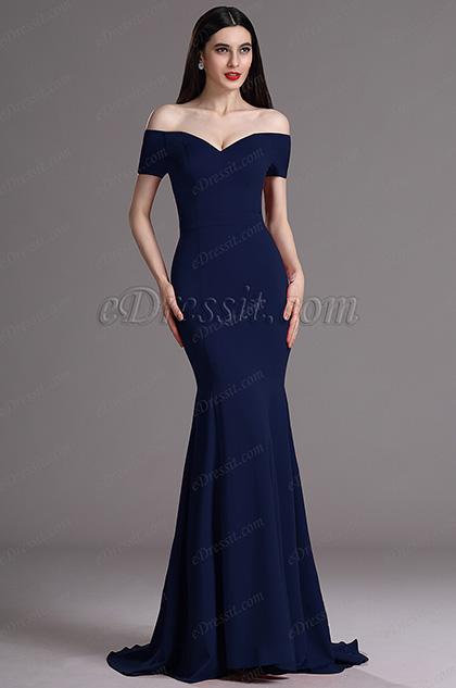 Robe sirene bleu marine