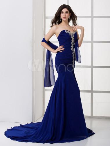 Robe sirene bleu