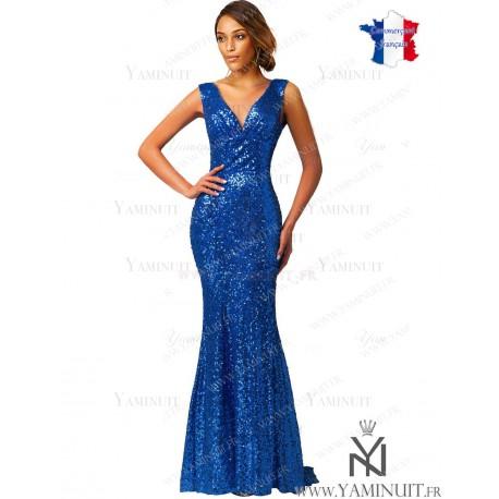 Robe sirene bleu