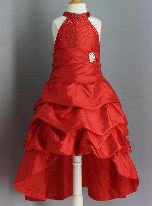 Robe soirée enfant rouge