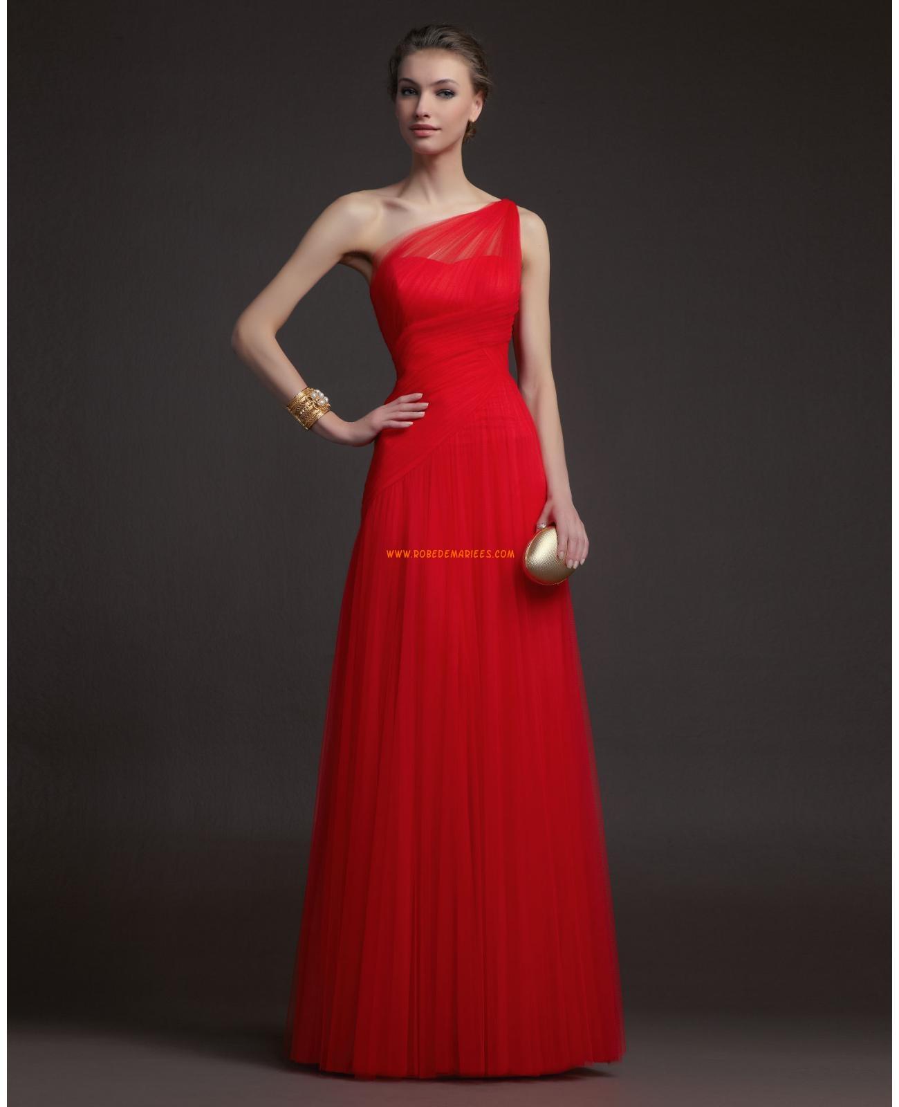 Robe soirée rouge longue