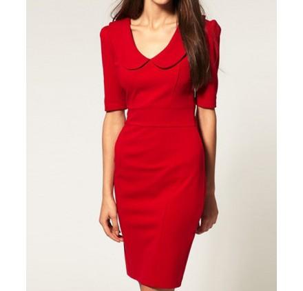 Robe tailleur rouge