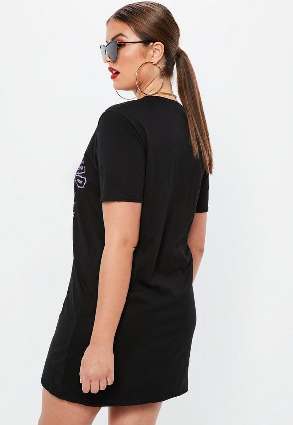 Robe tee shirt noir