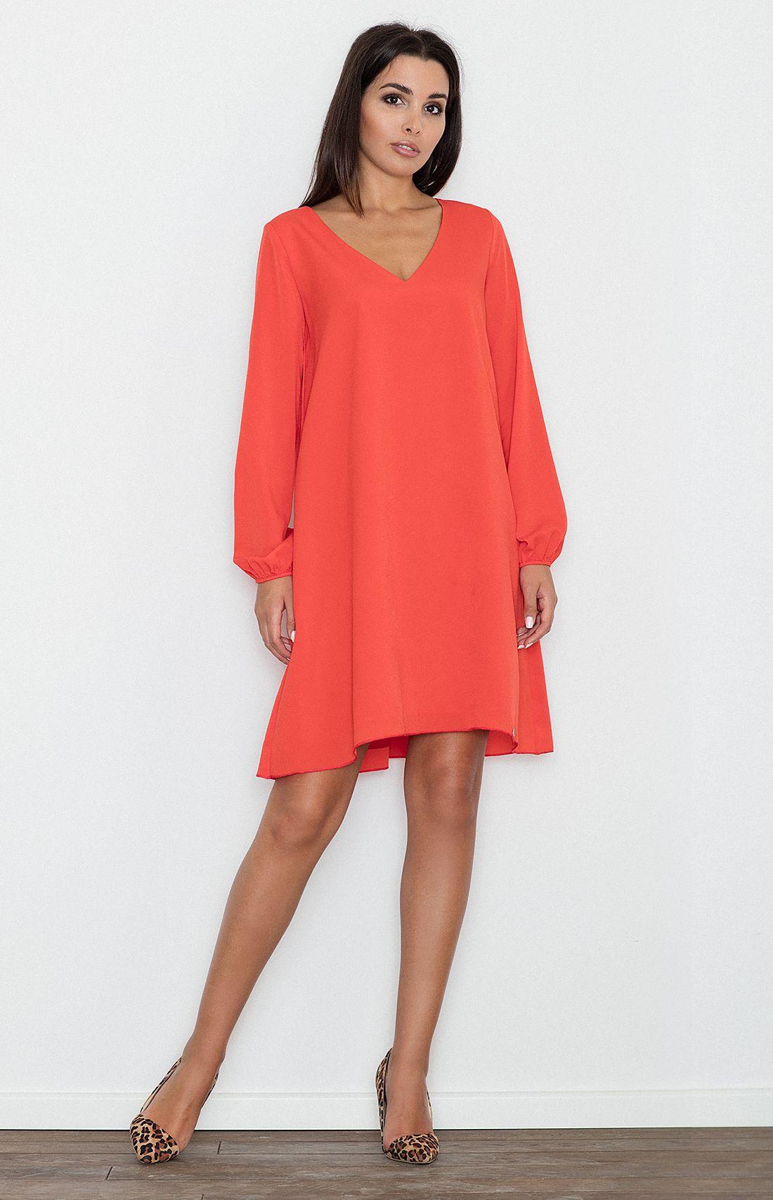 Robe trapeze rouge
