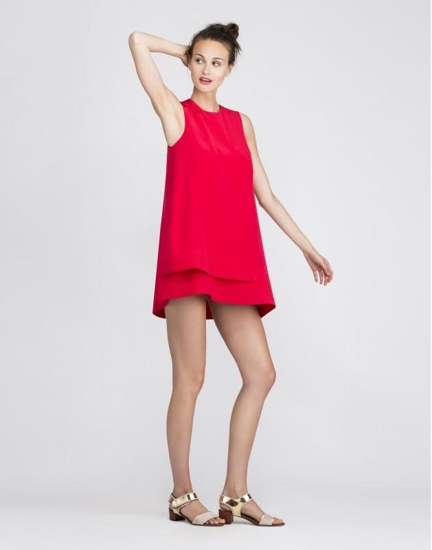 Robe trapeze rouge