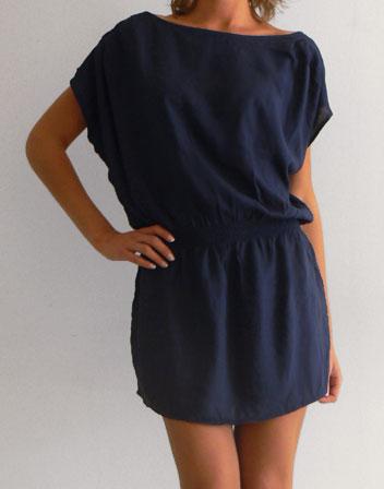 Robe tunique bleu