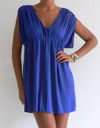 Robe tunique bleu