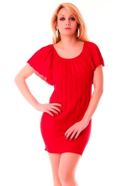 Robe tunique rouge