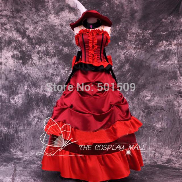 Robe victorienne rouge