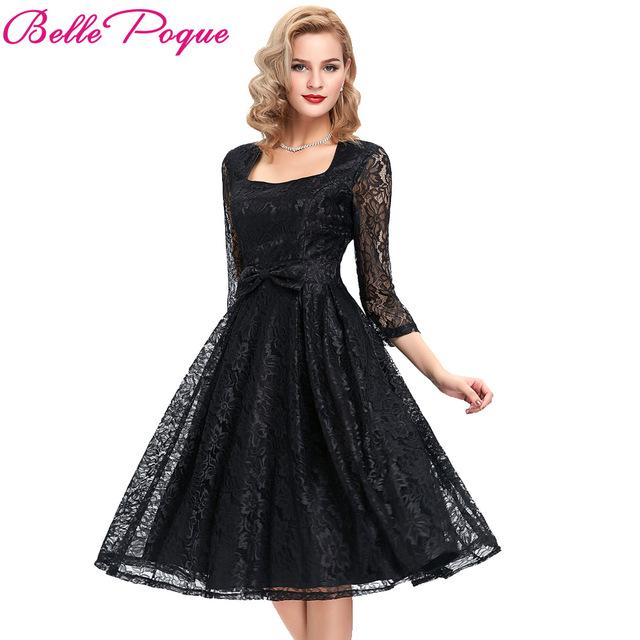 Robe vintage dentelle noir