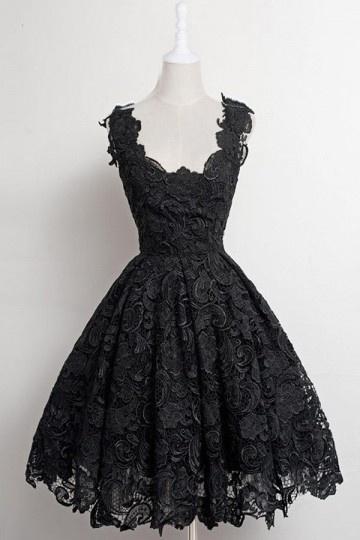 Robe vintage dentelle noir