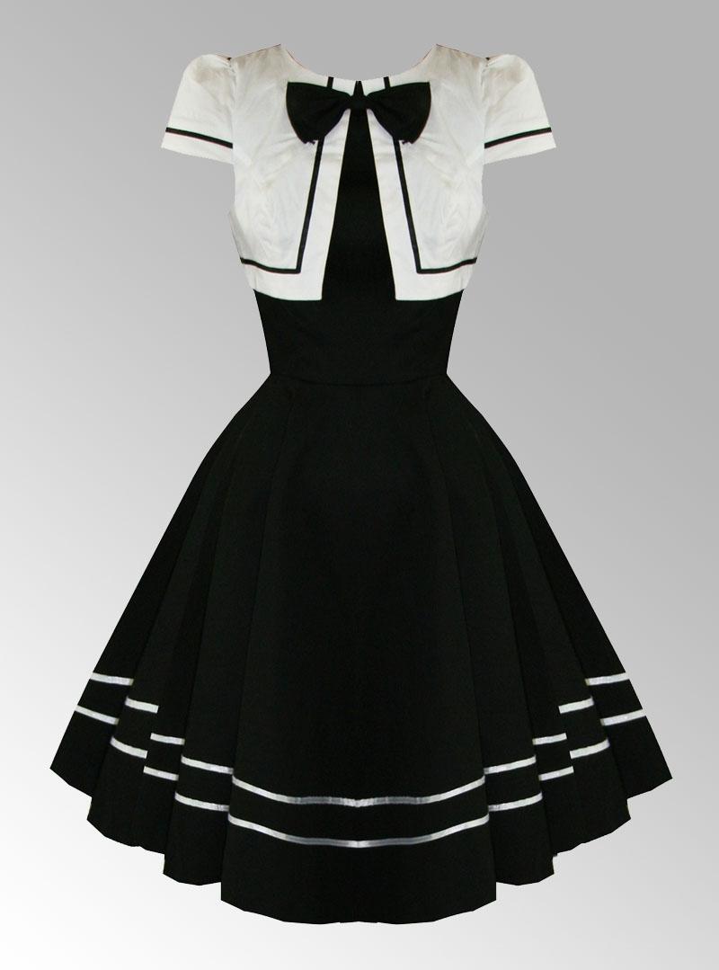 Robe vintage noir et blanc