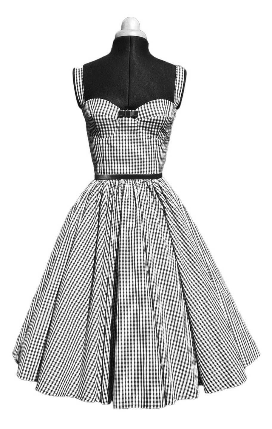 Robe vintage noir et blanche