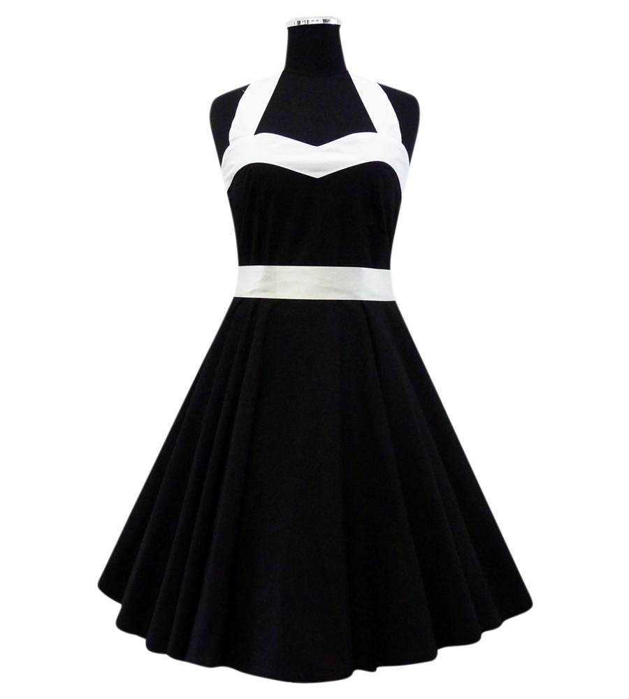 Robe vintage noir et blanche