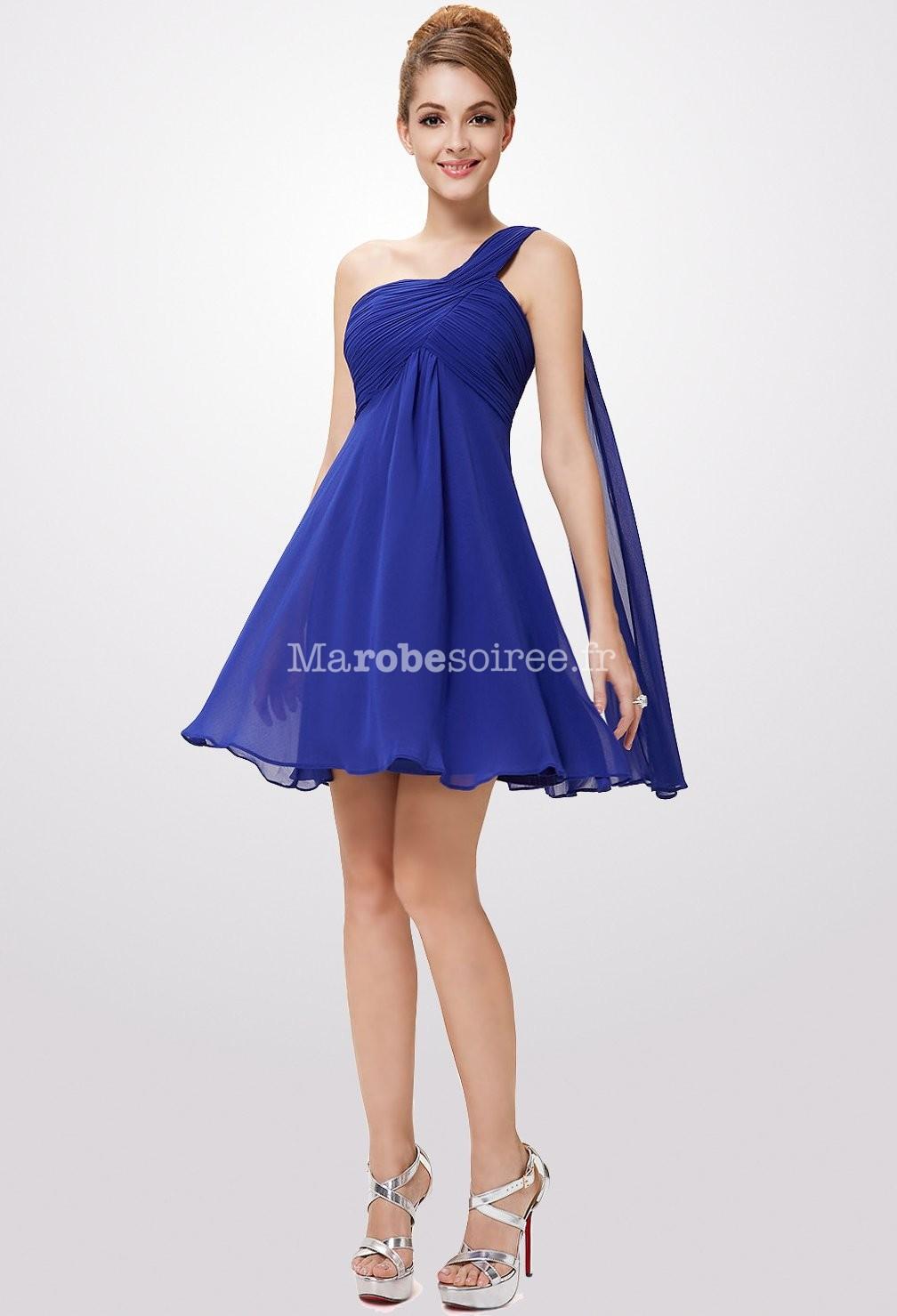 Robe voile bleu