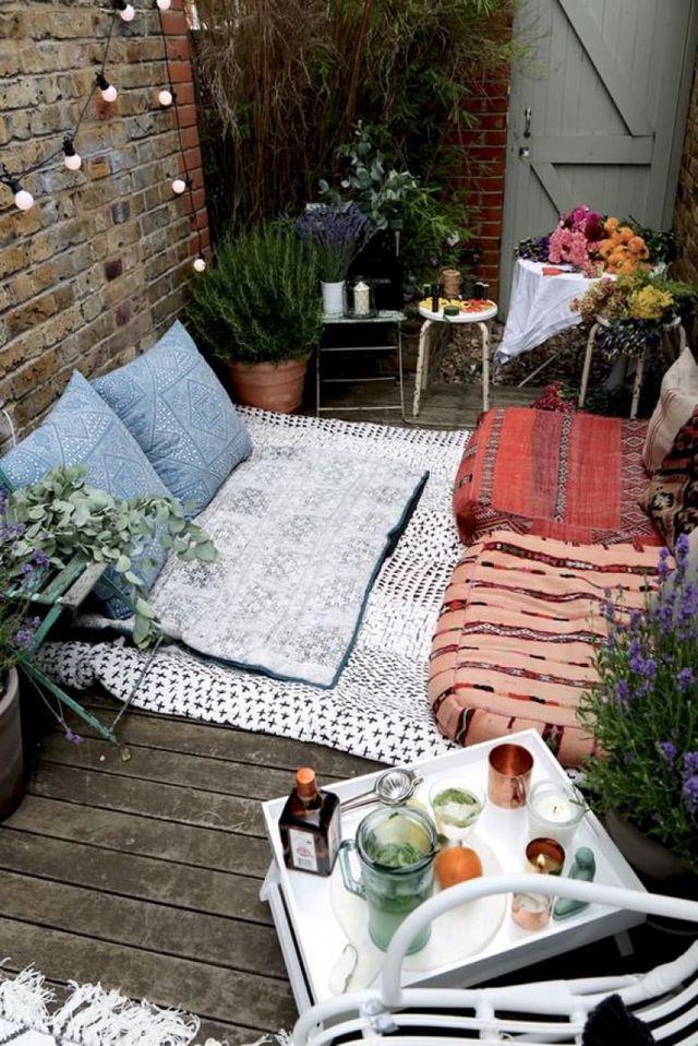 Terrasse boheme chic