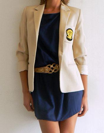 Veste avec robe bleu marine